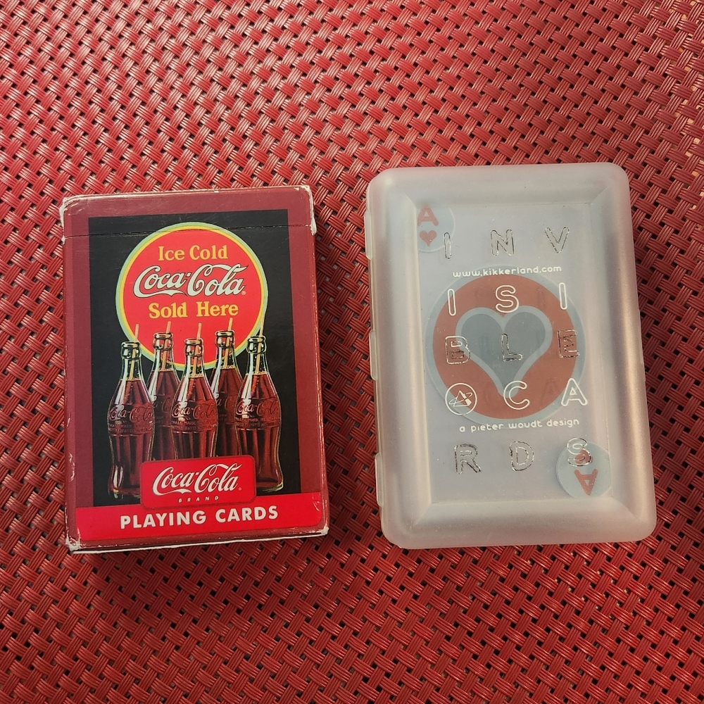 Vintage Bicycle Coca Cola and Peter Woudt design invisible playing cards.